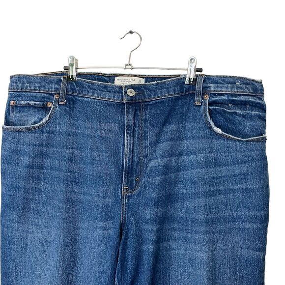 Abercrombie & Fitch 90s Straight Jeans Women’s Size 35 Blue Ultra High Rise - Picture 4 of 13